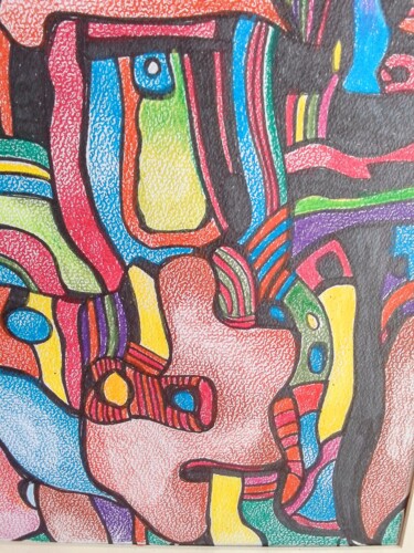 图画 标题为“."Colorful Labyrint…” 由Anna Grochowska, 原创艺术品, 孔戴