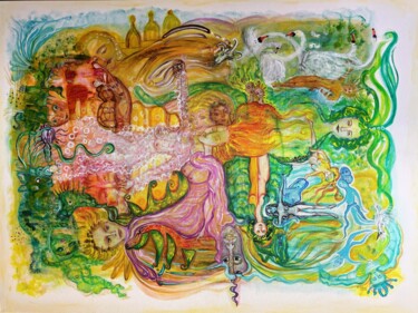 绘画 标题为“Zauber der Verwandl…” 由Annemarie Stelzer, 原创艺术品, 丙烯