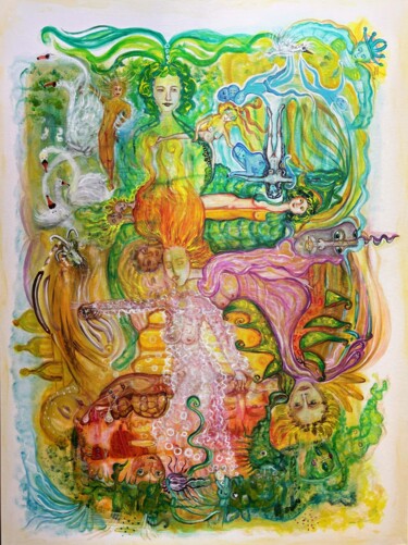 绘画 标题为“Zauber der Verwandl…” 由Annemarie Stelzer, 原创艺术品, 丙烯