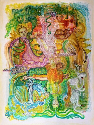 绘画 标题为“Zauber der Verwandl…” 由Annemarie Stelzer, 原创艺术品, 丙烯