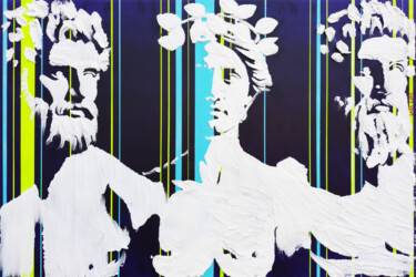 We Art the Gods 绘画 标题为“We Art the Gods” 由Sara Lora, 原创艺术品, 丙烯 安装在木质担架架上