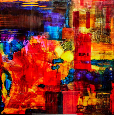 绘画 标题为“Chromatic Tapestry 1” 由James Chiew, 原创艺术品, 铸件 安装在铝上