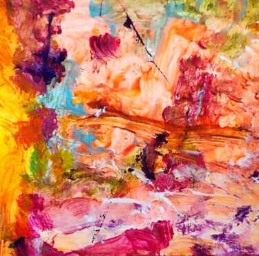 Schilderij getiteld "Purple reincarnated…" door Milto Sideris, Origineel Kunstwerk, Acryl