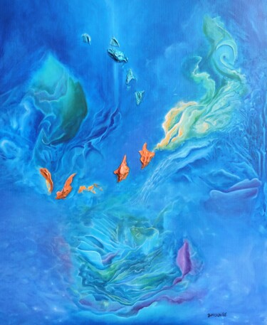 Transe chamanique 绘画 标题为“Transe chamanique” 由Gabriel Bocquaire, 原创艺术品, 丙烯 安装在木质担架架上