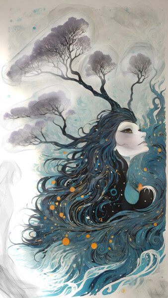 数字艺术 标题为“Melody of the Night…” 由Sofia Markina, 原创艺术品, AI生成的图像