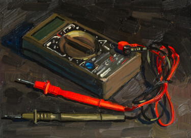 Multimeter Painting titled "Multimeter" by Serhii Zavadenko, Original Artwork, Oil