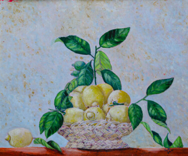 绘画 标题为“The Lemons of Sant'…” 由Antonino Gargiulo, 原创艺术品, 油
