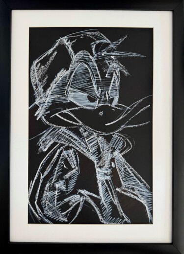 Drawing titled "Rough Draft" by Esteban Vera (EVera), Original Artwork, Charcoal Mounted on Cardboard