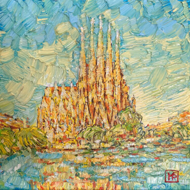 "Sagrada Familia in…" başlıklı Tablo Molinaro, Peter Molnar tarafından, Orijinal sanat, Petrol
