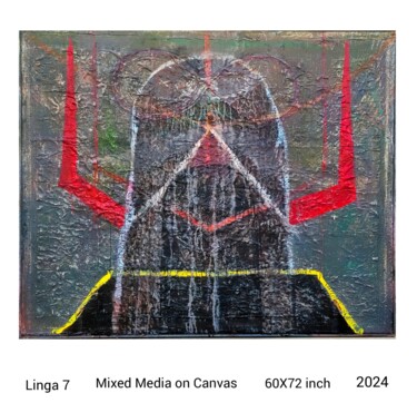 Картина под названием "Tantra 2" - Rounak Rai Artist Rounak Rai, Подлинное произведение искусства, Акрил