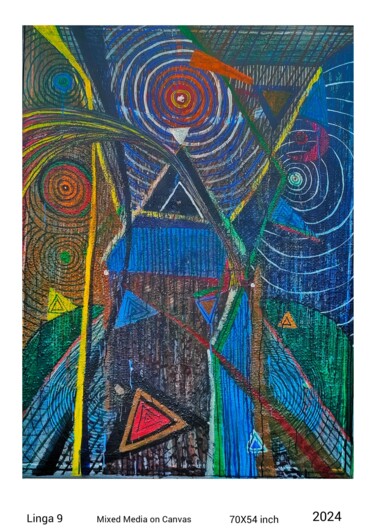 绘画 标题为“Tantra 4” 由Rounak Rai Artist Rounak Rai, 原创艺术品, 丙烯
