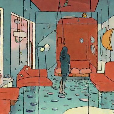 Digital Arts titled "Red room pic" by Meahau, Original Artwork, AI generated image