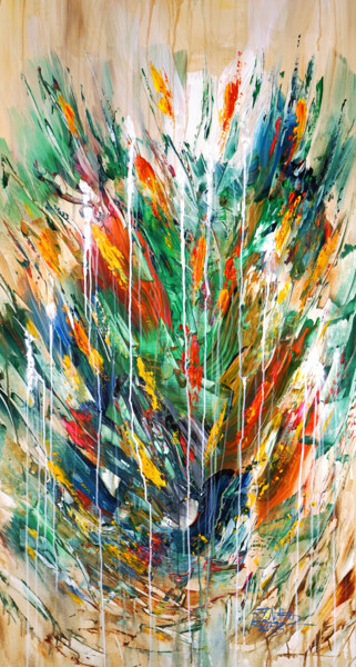 Flowery Nature L 1 Peinture intitulée "Flowery Nature L 1" par Peter Nottrott, Œuvre d'art originale, Acrylique