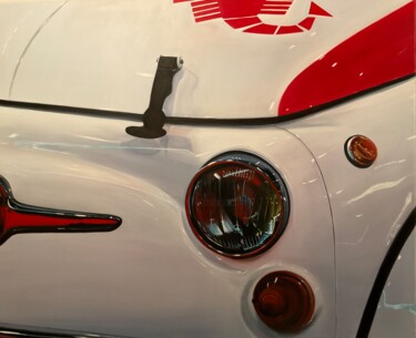 绘画 标题为“Fiat ABARTH 500 ral…” 由Gilbert Duchamp, 原创艺术品, 丙烯