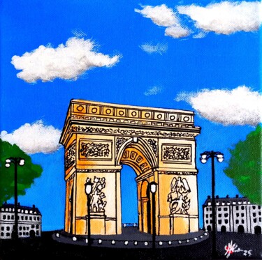 Pittura intitolato "Arc de triomphe IV" da Marc Parmentier, Opera d'arte originale, Acrilico Montato su Telaio per barella i…