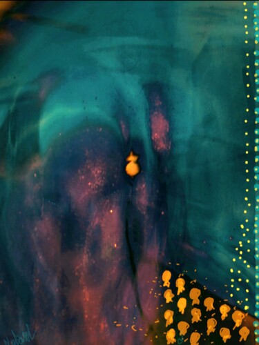 数字艺术 标题为“Abstract Yellow Por…” 由Natalya Belalova, 原创艺术品, 数字油画