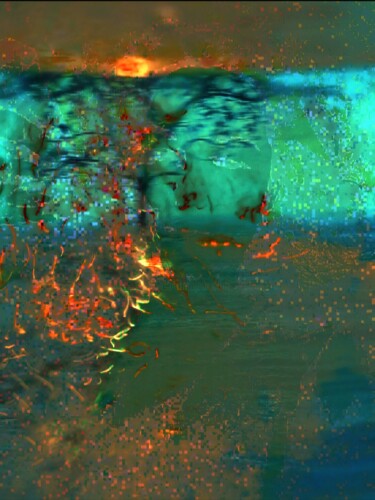 数字艺术 标题为“Turquoise Memory of…” 由Natalya Belalova, 原创艺术品, 数字油画