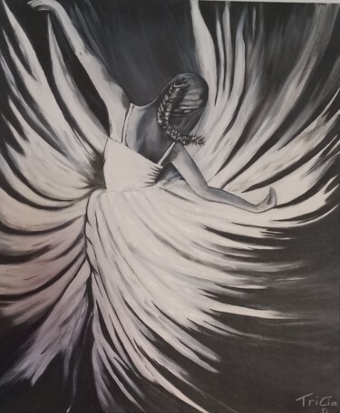 绘画 标题为“Danse avec la nuit” 由Patricia Vescovi, 原创艺术品, 丙烯