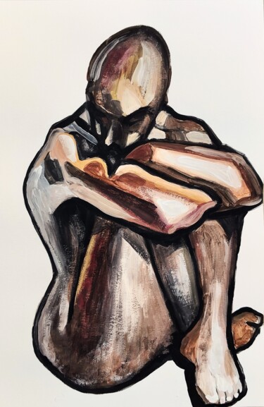 Schilderij getiteld "Vagabondo" door Vincenzo Cohen, Origineel Kunstwerk, Gouache
