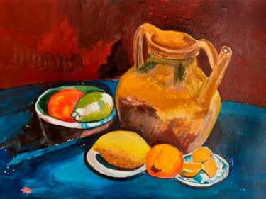 绘画 标题为“Vibrant Fruit Arran…” 由Yerkezhan Kamentayeva, 原创艺术品, 丙烯