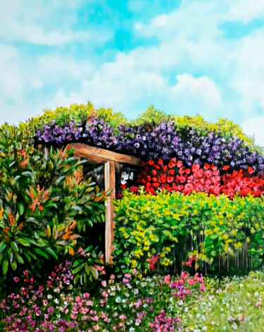 绘画 标题为“Secret Garden” 由Yerkezhan Kamentayeva, 原创艺术品, 丙烯
