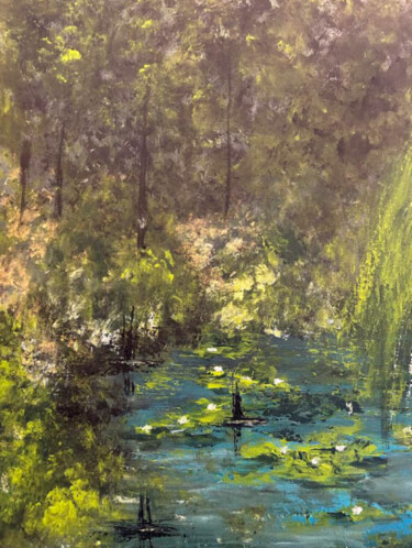 Malarstwo zatytułowany „Under the Willow's…” autorstwa Nsfreesoul, Oryginalna praca, Akryl
