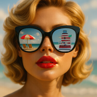 "Miami Mirage" başlıklı Fotoğraf Jochen Cerny tarafından, Orijinal sanat, Dijital Fotoğrafçılık Diğer sert panel üzerine mon…