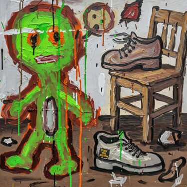 数字艺术 标题为“Outcast Figure and…” 由Umur Hozatli, 原创艺术品, 数字油画