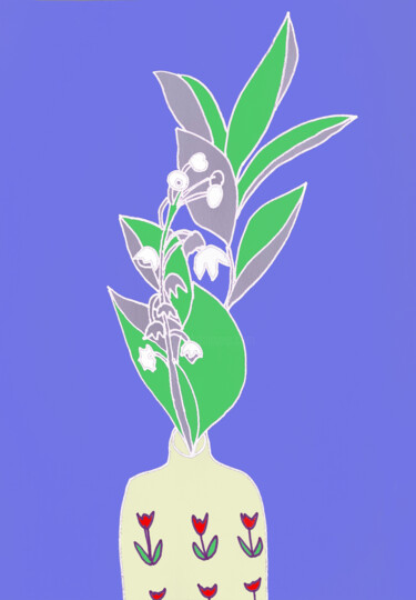 Disegno intitolato "Muguet" da Marie-Pierre Valat, Opera d'arte originale, Pennarello