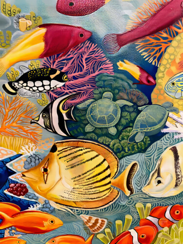 绘画 标题为“Underwater Dance” 由Yerkezhan Kamentayeva, 原创艺术品, 丙烯