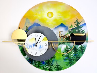 雕塑 标题为“Time doesn't rewind” 由Poonam Choudhary, 原创艺术品, 金属 安装在木板上