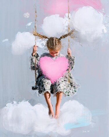 Embrace in the clouds 数字艺术 标题为“Embrace in the clou…” 由Irine Art, 原创艺术品, 数字拼贴