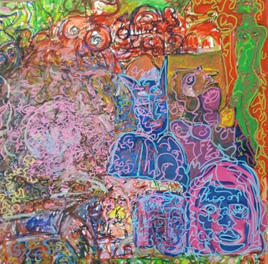 绘画 标题为“"Blue electric"” 由Thierry Pujalte, 原创艺术品, 标记