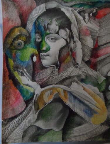 Disegno intitolato "ecole2" da Geneviève Durantou, Opera d'arte originale, Matita