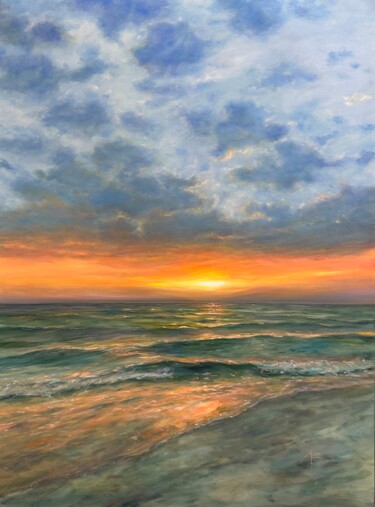 Malarstwo zatytułowany „Heavenly flame.” autorstwa Anna Evtushenko, Oryginalna praca, Olej