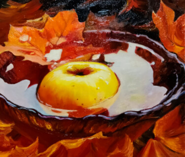 Autumn Apple Arrangement 绘画 标题为“Autumn Apple Arrang…” 由Nurgaliy Abdigaliyev, 原创艺术品, 油