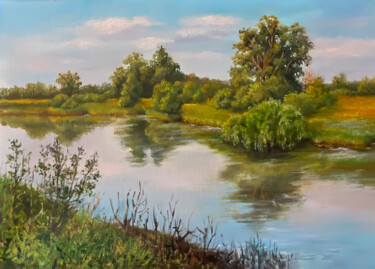 Whispers of the River 绘画 标题为“Whispers of the Riv…” 由Nurgaliy Abdigaliyev, 原创艺术品, 油