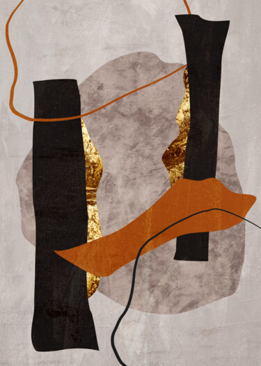 Arte digitale intitolato "ORGANIC ABSTRACT SH…" da Uillian Rius, Opera d'arte originale, Collage digitale