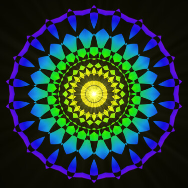 Arte digitale intitolato "Mandala Renascimento" da Ana Paula Ferreira Silva, Opera d'arte originale, Lavoro digitale 2D
