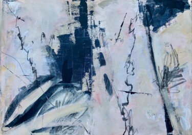 绘画 标题为“Between the Lines -…” 由Alexandra Jagoda, 原创艺术品, 丙烯 安装在木质担架架上