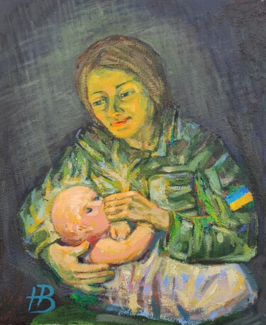 Картина под названием "Heredero" - Nardus, Подлинное произведение искусства, Масло Установлен на Деревянная рама для носилок