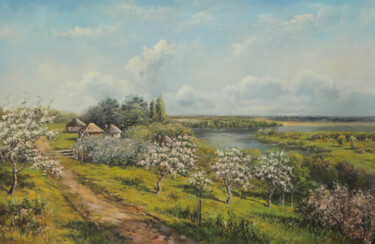 "Tranquil Countrysid…" başlıklı Tablo Nurgaliy Abdigaliyev tarafından, Orijinal sanat, Petrol