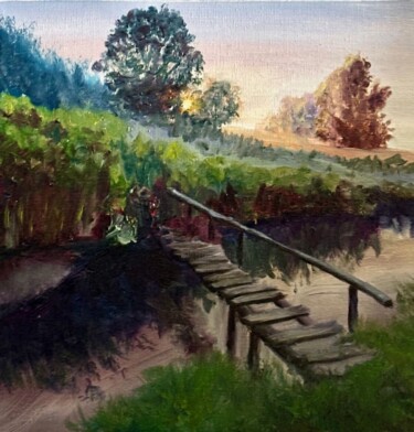 "Secret Bridge" başlıklı Tablo Vera Lis tarafından, Orijinal sanat, Petrol