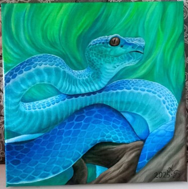 绘画 标题为“The snake under the…” 由Anna Belmont, 原创艺术品, 油