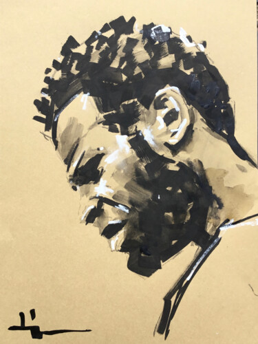 图画 标题为“Posca Study #2” 由Dominique Dève, 原创艺术品, 墨