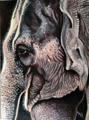 Wilderness Wisdom Painting titled "Wilderness Wisdom" by Kapila Priyantha, Original Artwork, Acrylic