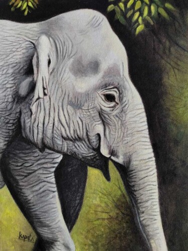 Gentle Colossus Painting titled "Gentle Colossus" by Kapila Priyantha, Original Artwork, Acrylic