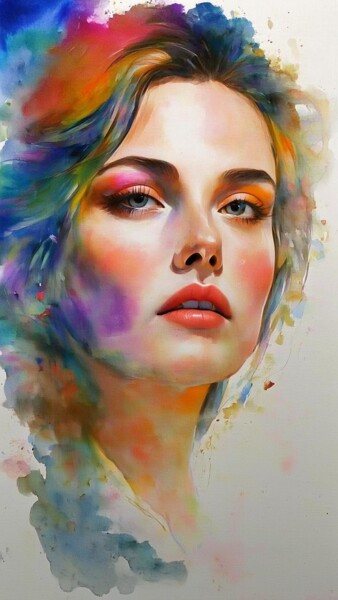 Beautiful woman art prints, art wall 数字艺术 标题为“Beautiful woman art…” 由Pict T Mosb, 原创艺术品, AI生成的图像
