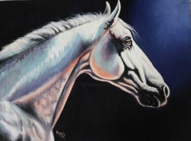Silhouette of Power Painting titled "Silhouette of Power" by Kapila Priyantha, Original Artwork, Acrylic
