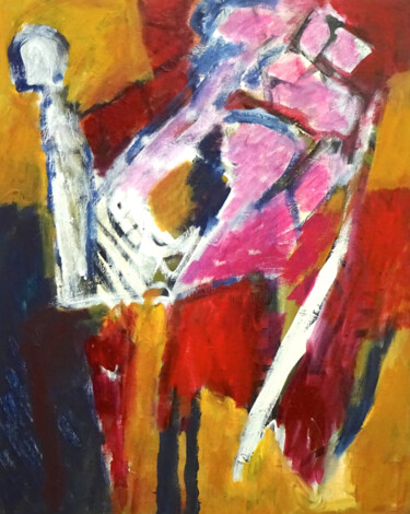 绘画 标题为“Composition 7326” 由Engelina Zandstra, 原创艺术品, 丙烯 安装在木质担架架上